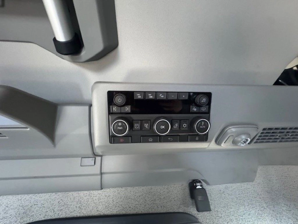 Volvo VNL sleeper climate control panel mounted above the bunk area.